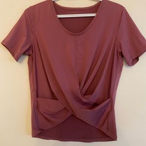 Lululemon Cropped Short Sleeve Mauve